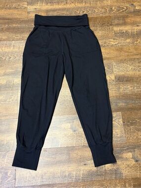 Aerie OFFLINE The Hugger Foldover Waist Jogger Legging Black Medium Long Soft